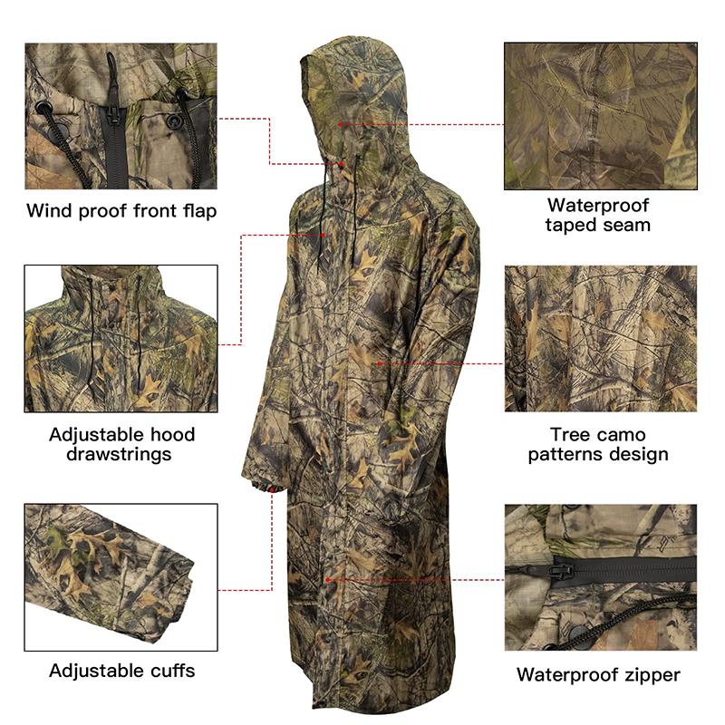 Camouflage Rain Coat Adult Lon - đánh giá và giá Fishing Rain Suit