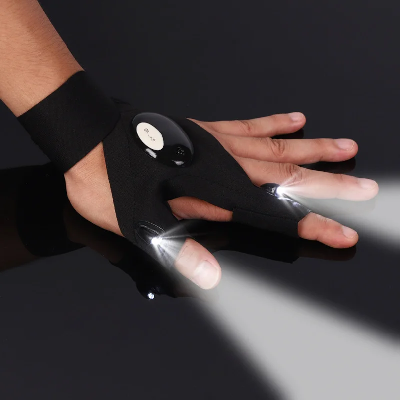 LED Half Finger Glove for Men  - đánh giá và giá Fishing Gloves