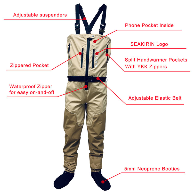 Zip-front Breathable Stout Che - đánh giá và giá Fishing Pants Waterproof