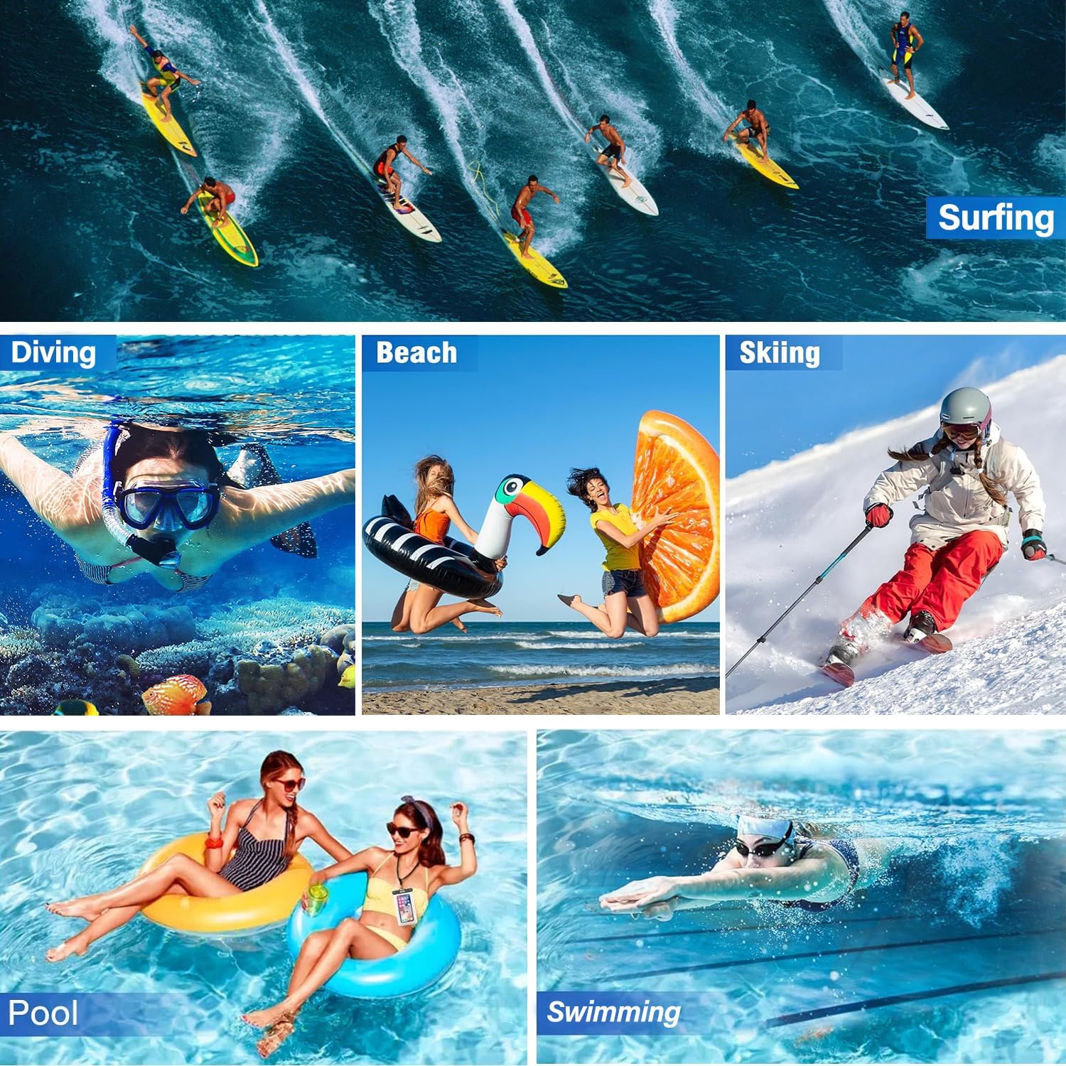 3 Pack Multicolor IPX8 Waterpr - đánh giá và giá Fishing Bag Waterproof