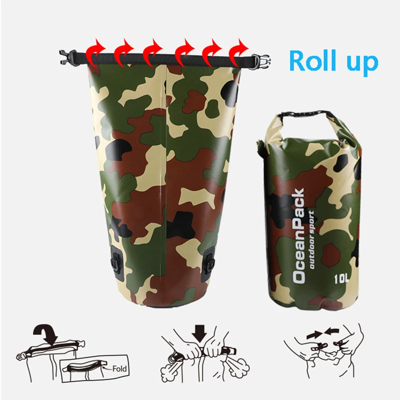 Waterproof Dry Bag Camouflage  - đánh giá và giá Fishing Bag Waterproof
