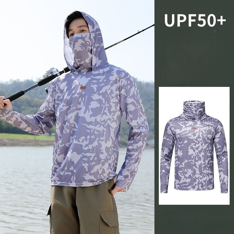 Fishing Shirt Hooded Men Sunsc - đánh giá và giá Fishing Mask Sun Protection