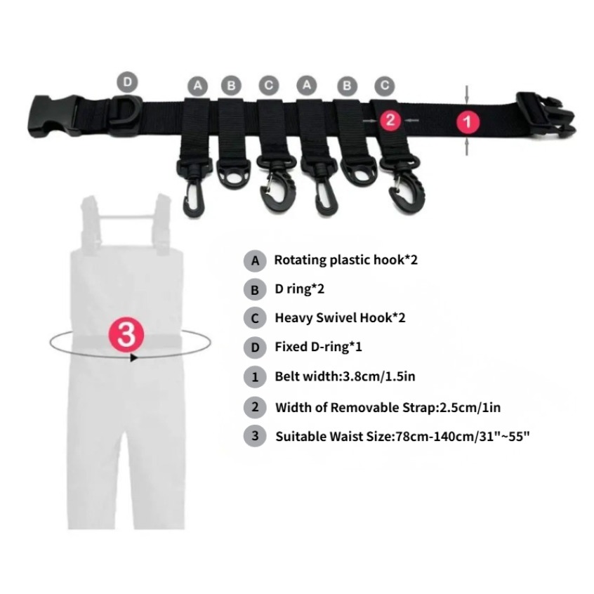 1Pcs Adjustable Wading Belts F - đánh giá và giá Fishing Belt