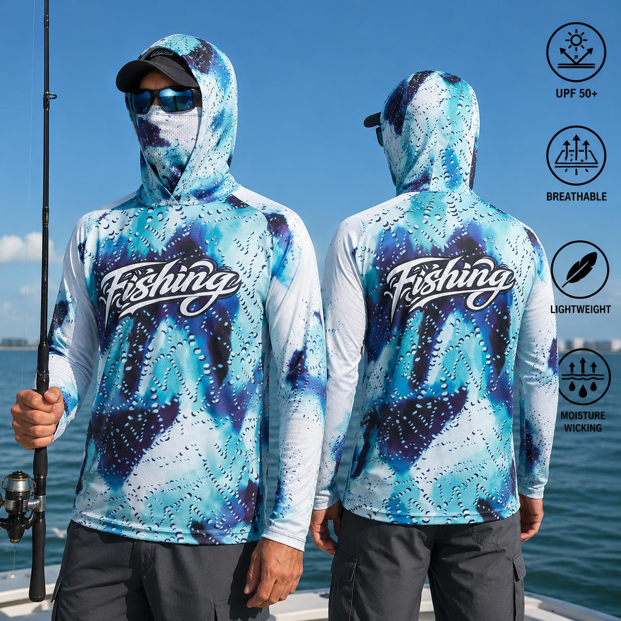 Fishing Shirt Hooded Men Fishi - đánh giá và giá Fishing Mask Sun Protection