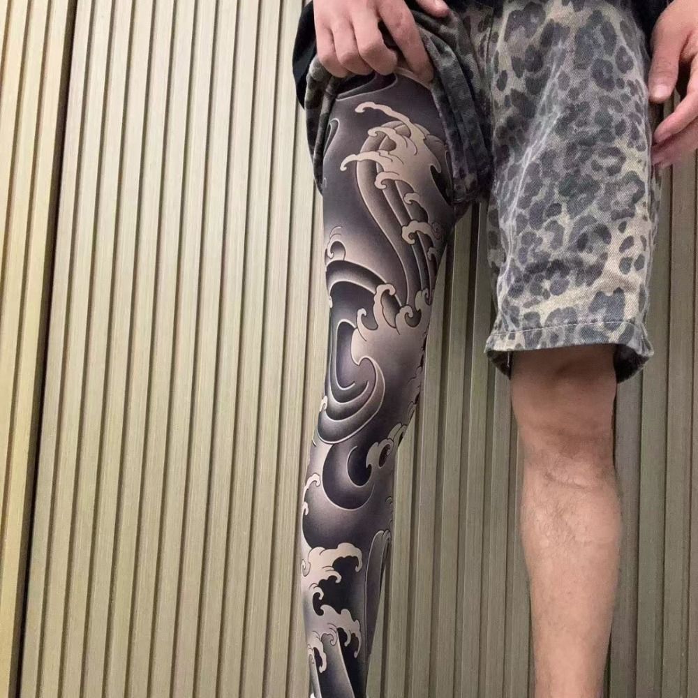 New Full Leg Fake Tattoo Socks - đánh giá và giá Fishing Socks