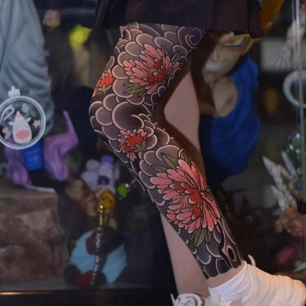 New Full Leg Fake Tattoo Socks - đánh giá và giá Fishing Socks